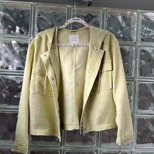 Avec Les Filles Women's Green and Khaki Jacket Size P.